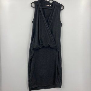 Athleta Grey Layered Wrap Sleeveless Dress